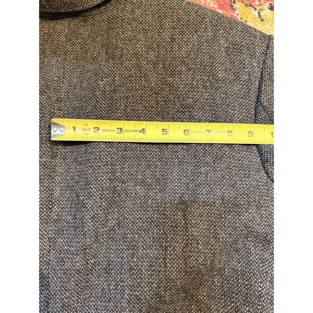Lands End 42R Gray Herringbone Merino & Lambswool Tweed Blazer Jacket Sport Coat - Picture 13 of 16